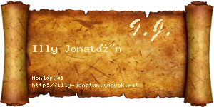 Illy Jonatán névjegykártya